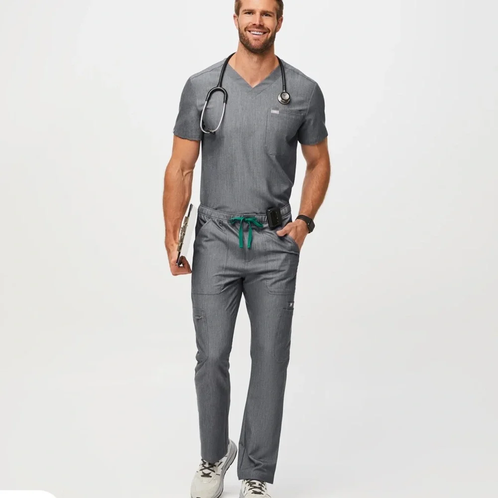 Figs Men’s Cairo Graphite Gray Cargo Scrub Pants M-293 Sz Medium Short